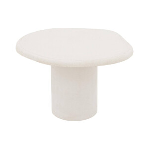 Goossens Salontafel Stone organisch, beton wit, urban industrieel, 50 x 31 x 40 cm