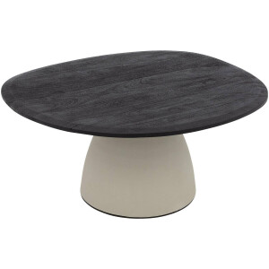 Goossens Salontafel Lira organisch, hout mango zwart,, 86 x 37 x 76 cm