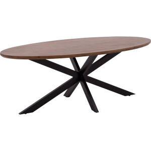 Goossens Eettafel Nilo, Ovaal 210 x 100 cm