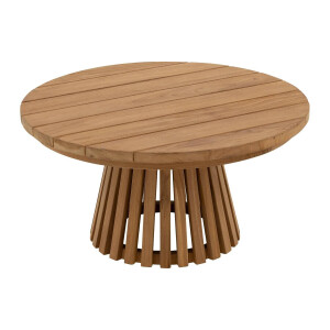 Goossens Salontafel Voor Buiten Idro rond, hout teak onbewerkt,, 80 x 38 x 80 cm