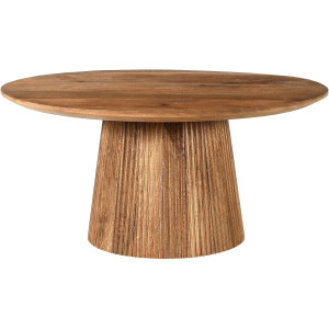 Goossens Salontafel Zaro rond, hout mango bruin,, 80 x 38 x 80 cm