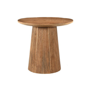 Goossens Salontafel Zaro rond, hout mango bruin,, 50 x 46 x 50 cm