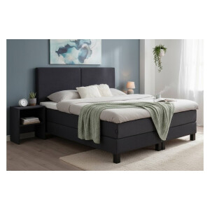 Goossens Boxspring Compleet Gs 180 Compleet, Vlak 180 x 210 cm box (=2x90cmx210cm) 2x matras gestoffeerd pocketvering, 1x matrastopper joy deluxe