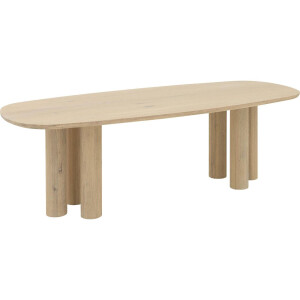 Goossens Eettafel Slim, Semi ovaal 240 x 100 cm