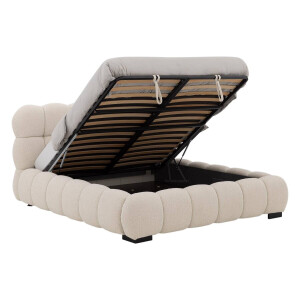 Goossens Gestoffeerd Bedframe Cloud Xl Storage, 160 x 200 cm met storage, met 2x lattenbodem