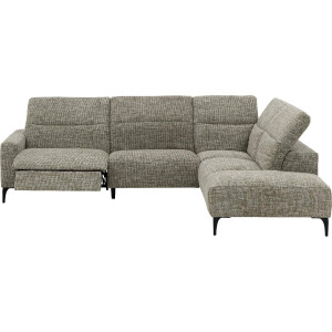 Goossens Relaxbank Apollo Met Verstelbare Hoofdsteunen groen, stof, stijlvol landelijk met ligelement rechts