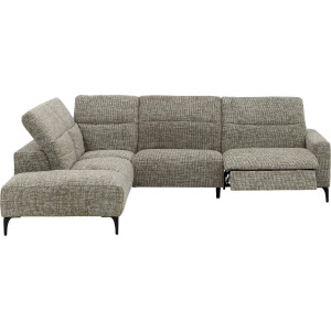 Goossens Relaxbank Apollo Met Verstelbare Hoofdsteunen groen, stof, stijlvol landelijk met ligelement links