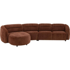 Goossens Bank Zitra bruin, stof, 2,5-zits,