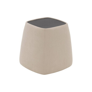 Goossens Nachtkastje Taranto, Taps 45 cm b x 43 cm h x 45 cm d met inlegblad hout