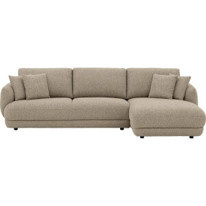 Goossens Bank Premiere beige, stof, 3-zits,