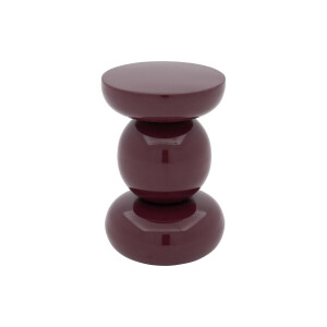 Goossens Bijzettafel Maroon, metaal bruin,, 33 x 50 x 33 cm