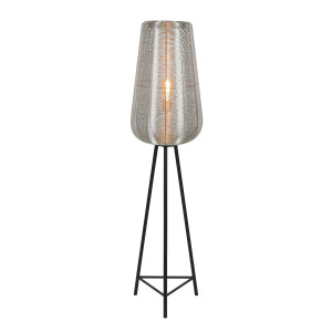 Light & Living Vloerlamp 'Adeta', nikkel, 147cm hoog