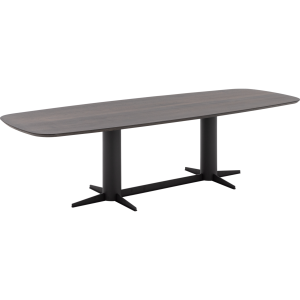 Goossens Eettafel Levi, Semi ovaal 280 x 110 cm