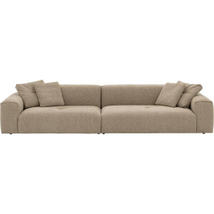 Goossens Bank Lago bruin, stof, 3-zits,