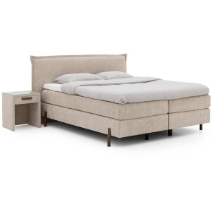 Goossens Boxspring Compleet Gs 200 Compleet, Vlak 160 x 200 cm box (=2x80cmx200cm) 2x matras gestoffeerd pocketvering,1x matrastopper fix comfort