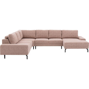Goossens Bank Valdena roze, stof, 3-zits,