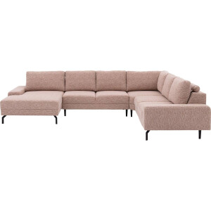 Goossens Bank Valdena roze, stof, 3-zits,