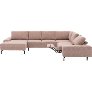 Goossens Bank Valdena roze, stof, 3-zits,