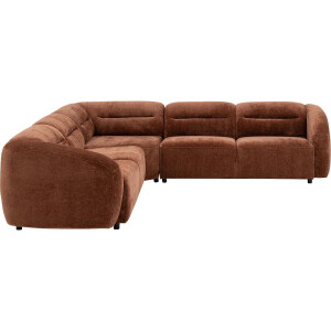 Goossens Bank Zitra bruin, stof,