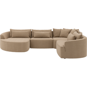 Goossens Bank Silas bruin, stof, 1,5-zits,