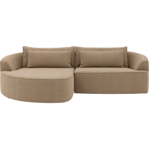 Goossens Bank Silas bruin, stof, 1,5-zits,
