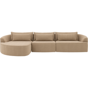 Goossens Bank Silas bruin, stof, 1,5-zits,