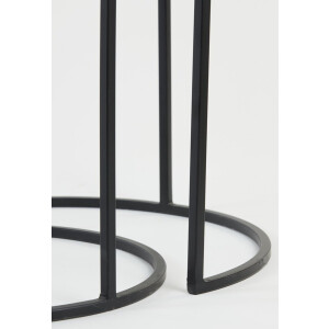 Light & Living - Bijzettafel TALCA - Ø49x50.5cm - Zilver - Set van 2