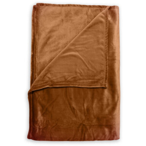 Zohome Plaid Cara - Warme deken voor op de bank - Zacht - 140x200 cm - Oranje