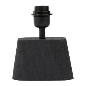 Light & Living Tafellamp 'Kardan' Mangohout, 21cm hoog, kleur Zwart (excl. kap)