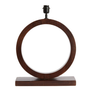 Light & Living Tafellamp 'Tinar' Mangohout, 55cm, kleur Mat Bruin (excl. kap)