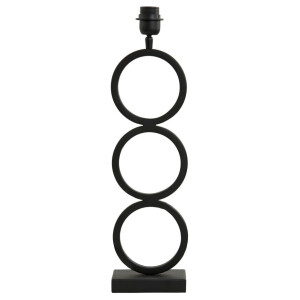 Light & Living Tafellamp 'Stelios' 51cm, kleur Mat Zwart (excl. kap)