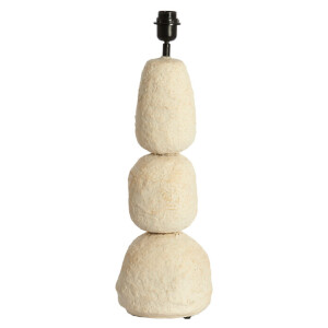 Light & Living Tafellamp 'Marree' Papier Maché, 52cm, kleur Crème (excl. kap)