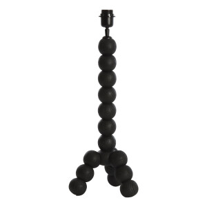 Light & Living Tafellamp 'Veglio' Mangohout, kleur Mat Zwart (excl. kap)