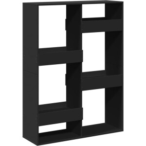 vidaXL - Boekenkast - 100x33x135 - cm - bewerkt - hout - zwart