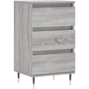 vidaXL - Dressoir - 40x35x70 - cm - bewerkt - hout - grijs - sonoma