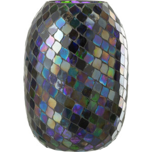 J-Line windlicht Mozaiek - glas - paars - extra large