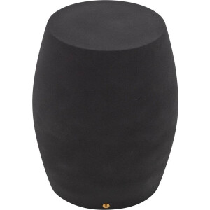 Goossens Liv Bijzettafel - Metaal - 40 x 49 x 40 cm - Rond - zwart