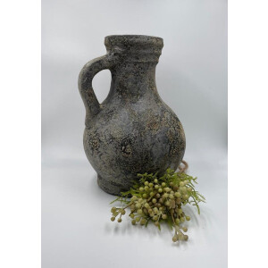 Decoratieve kan / kruik bruin grijs zwart 25 x 18 Handgemaakt | 65478 | Home Sweet Home | Stoer & Sober Woonstijl