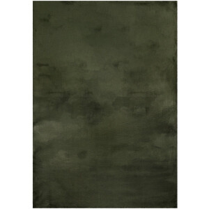 Esprit - Alice - Hoogpolig vloerkleed - 40x60 cm - Olijfgroen - Superzacht Modern - Fluffy Vacht Tapijt - Woonkamer en Slaapkamer- Effen