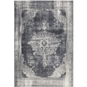 Padiro laagpolig vloerkleed - 160 x 230 cm - Grijs - Vintage, Decoratief patroon - Acryl, Katoen - vloerverwarming