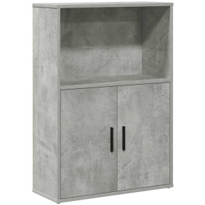 vidaXL - Boekenkast - 60x24x85 - cm - bewerkt - hout - betongrijs