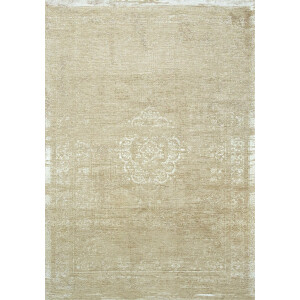 Wasbaar Binnen & Buiten Vloerkleed - 80 x 150 cm - Louis De Poortere Medaillon Milk Curry - Laagpolig Tapijt - Gerecycled PET - Made in Belgium - Circulair