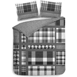 Heckett & Lane Jenna - Dekbedovertrek - Tweepersoons - 200x200/220 cm - Black/White