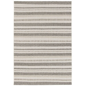 Buitenkleed strepen - Verdance Cadence wit/zwart 160x230 cm
