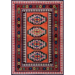 Louis De Poortere vloerkleed Red Mix - rood - 140x200cm