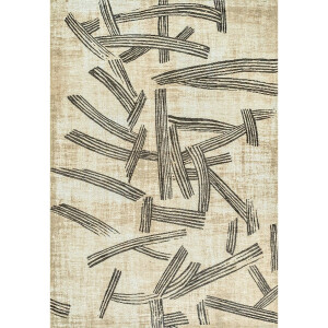 Wasbaar Binnen & Buiten Vloerkleed - 140 x 140 cm - Louis De Poortere Kanji Slate - Laagpolig Tapijt - Gerecycled PET - Made in Belgium - Circulair