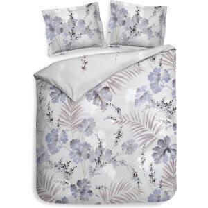 Heckettlane Downetti Dekbedovertrek - Lits-jumeaux - Katoensatijn - 260x200-220cm - Grijs
