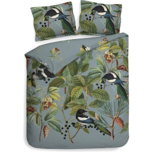 Heckett & Lane Milan Dekbedovertrek - Tweepersoons - 200x200/220cm - Katoen Satijn dekbedovertrek - Blue