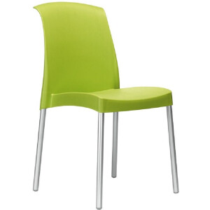 Kantinestoel Jenny. Mooie designstoel, tuinstoel. Leverbaar in lichtgroen. 5 Jaar garantie! Verpakt per 6 stuks!
