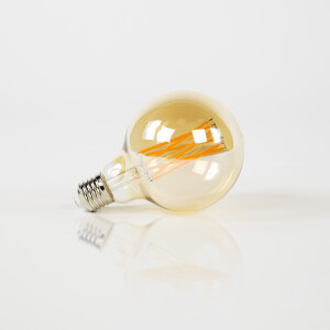 Kooldraadlamp 'Bol L' Ø9,5cm, LED E27 / 6W, Goldline, dimbaar